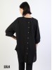 Fashion Blouse W/ V Neck & Buttoned Back 